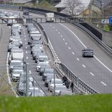 Au cours de la matinée, les bouchons se sont allongés jusqu'à atteindre une longueur de dix kilomètres à 10h30 (image d'archives).